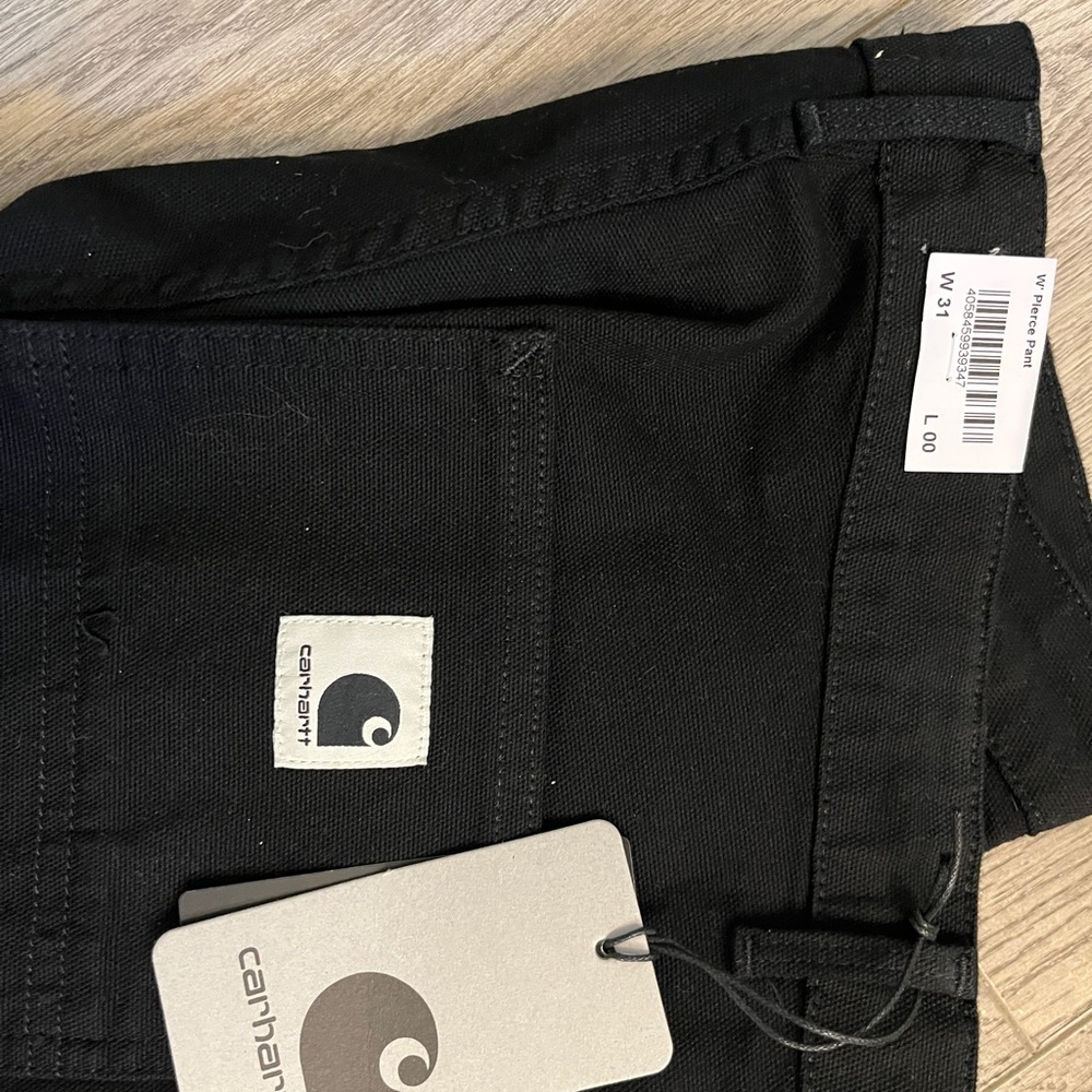 NWT Carhartt WIP Black Pierce Pant Straight Jeans